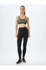 Koton Sports Tights High Waist Seam Detail Slim Fit Interlock