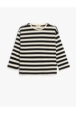 Koton Striped T-Shirt Long Sleeve Crew Neck Cotton