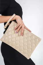 Capone Outfitters Paris Quilted Women's Beige Bag