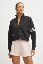 Mikina adidas Originals Neuclassics CL Tracktop dámska, čierna farba, s nášivkou, IW5601