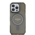 Zadní kryt Guess IML Glitter Ring MagSafe pro Apple iPhone 16 Pro Max, černá