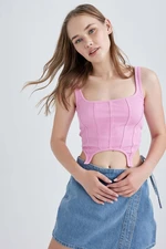 DEFACTO Cool Fitted Corset Look Ribbed Camisole Undershirt