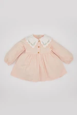 DEFACTO Baby Girl Long Sleeve Twill Dress