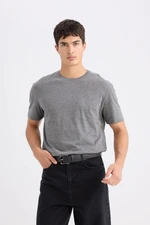 DEFACTO New Regular Fit Crew Neck Basic Plain Short Sleeve T-Shirt