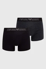 Boxerky Emporio Armani Underwear 2-pak pánske, čierna farba