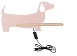 Detská nástenná lampička DOG LED Ružová