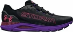 Under Armour Men's UA HOVR Sonic 6 Storm Running Shoes Black/Metro Purple/Black 44,5 Cestná bežecká obuv
