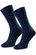 Steven 056 235 vzor tmavě modré Oblekové ponožky 42/44 tmavě modrá