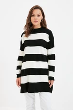 Trendyol Black Striped Knitwear Sweater