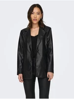 Black women's faux leather jacket JDY Fox - Women