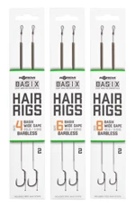 Korda náväzce basix hair rigs wide gape barbless 2 ks - 18 lb veľkosť háčika 8