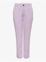 Svetlo fialové dámske nohavice ONLY Aris