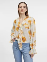 Orsay White women's floral blouse - Women's