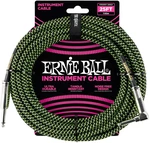 Ernie Ball P06066 Czarny-Zielony 7,5 m Prosty - Kątowy