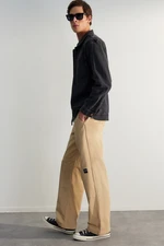 Trendyol Limited Edition Mink Premium Loose Fit Label Detailed Trousers