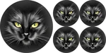 Bertoni Home Unisex's 1+4 Round Table Pads Set Nero