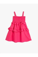 Koton Frilled Dress with Straps Gipe Detail