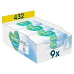 PAMPERS Harmonie Aqua Plastic Free Vlhčené ubrousky 9 x 48 ks