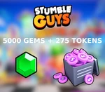 Stumble Guys - 5000 Gems + 275 Tokens Reidos Voucher