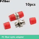 10pcs FC adapter d type simplex optical fiber connector FC/UPC ftth coupler SM MM high quality P-FIBER