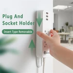 Decor Self-Adhesive Wall Fixer Socket Holder Seamless Plug Fixer Sticker Punch-free Wall-Mounted Power Strip Holders