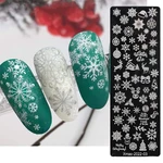 Festive Christmas Nails Stamping Plate Snowflakes Winter Holiday Joy Design Printing Stencil Templates Manicure Tool #Xmas-2022