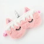 Unicorn Eye Mask Cartoon Eyepatch Sleeping Blindfold Plush Eyes Shade Cover Eyeshade Suitable For Travel Home Party Gifts