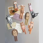 Cute Magnetic Hooks, Removable Fridge Sticker, Refrigerator Message Magnet, Coat Hanger Holder, Storage Hook (Hedgehog)