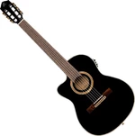 Ortega RCE138-T4BK-L 4/4 Black Guitarra clásica con preamplificador