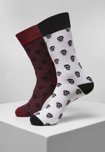 Skull Allover 2-Pack Burgundy/White