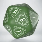 Q-Workshop Kostka D20 Level Counter Green and White 30 mm