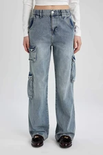 DEFACTO 90 Wide Leg High Waist Long Jeans