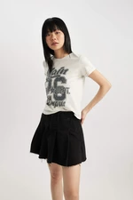 DEFACTO Fitted Printed Short Sleeve T-Shirt