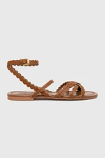 Kožené sandále See by Chloé dámske, hnedá farba