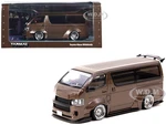 Toyota Hiace Widebody Van RHD (Right Hand Drive) Brown Metallic "Hobby43" Series 1/43 Diecast Model Car by Tarmac Works