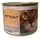 PETKULT  cat konz. STERILISED  králik - 185g