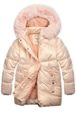 Winterjacke für Mädchen mit Kunstfell Rosa