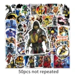 10/50PCS Cartoon Mortal Kombat Graffiti Sticker Laptop Guitar Skateboard Water Cup Mobile Phone Gift Toy Sticker Wholesale