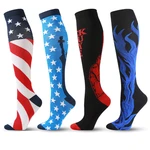 Hot Selling National Flag Pattern Tight Stockings For Men Women Outdoor Fitness Socks Bicycles Skateboards Basketball Running