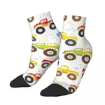 Socks Polyester Low Tube Kids Doodle Monster Truck Socks Breathable Casual Short Sock