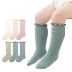 Ruffle Kids Knee High Socks Baby Girls Toddlers Long Soft Cotton Sock Lace Flower Children newborn Socks For 0-3 Years