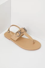 Kožené sandále Answear Lab Dámske, béžová farba