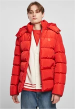 Big red hooded jacket