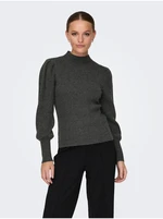 Dark gray women's ribbed sweater ONLY Katia - Women