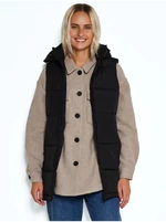 Black Ladies Quilted Vest Noisy May Aurora - Ladies