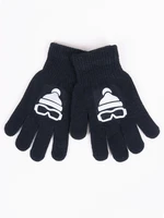 Yoclub Kids's Boys' Five-Finger Gloves With Reflector RED-0237C-AA50-002