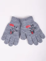 Yoclub Kids's Boys' Five-Finger Gloves RED-0012C-AA5A-010