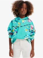 Desigual Flores Women's Floral Hoodie for a Girl - Girls