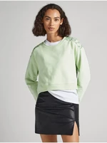 Light green women's floral sweatshirt Pepe Jeans Alissa - Women's