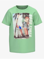 Green boys' T-shirt with print name it Oto - Boys